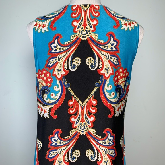MSK Sleeveless Print Dress Size M - Picture 4 of 12